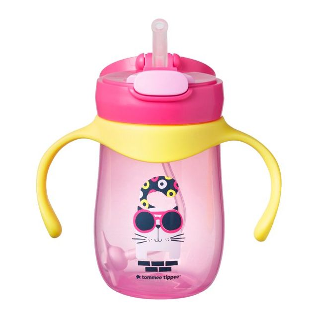 Tommee Tippee - 549141  Taza de Entrenamiento con Sorbete Pesa 8oz/230 ML 7M+ Rosado 