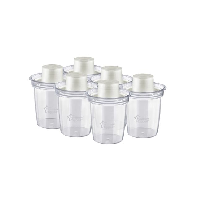 Pack 6 Recipientes de Almacenamiento para Leche en Polvo Tommee Tippee