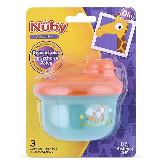 Nuby Dispensador De Leche 3 Compartimientos Turquesa