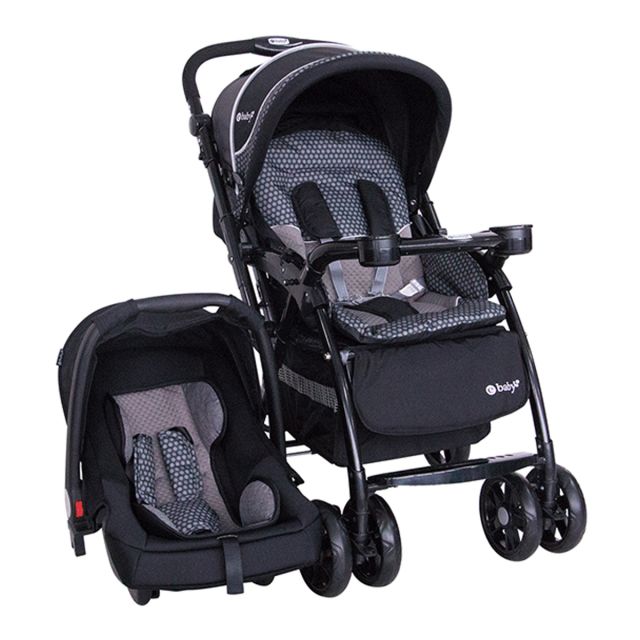 Coche Travel System con Portabebé Braviar Negro - Ebaby