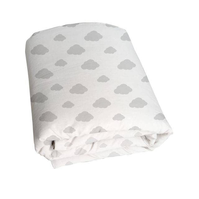 Set Edredón Pack&Play Estampado c/Funda Intercambiable Blanco Nubes - BLAUHOUSE