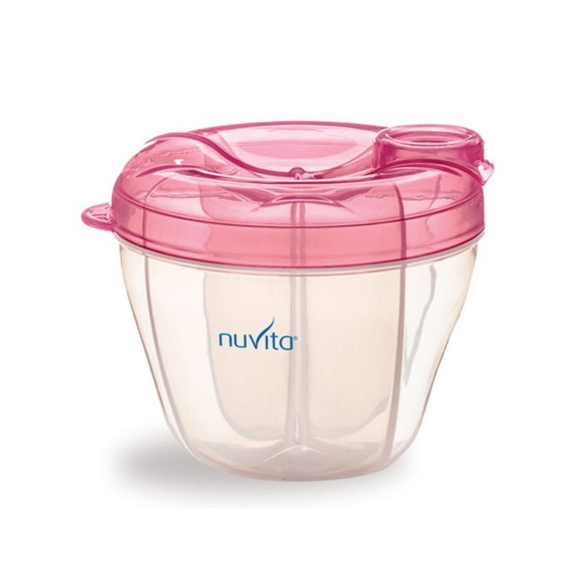 Envase y Dispensador de Leche en Polvo Rosado - Nuvita