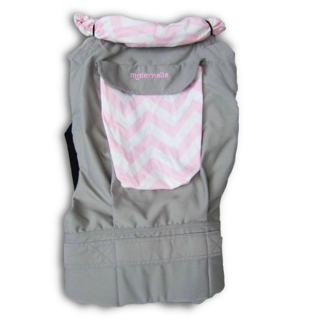 Maternelle - Portabebes Canguro Ergonómico 4 en 1 Plata Rosa Chevron