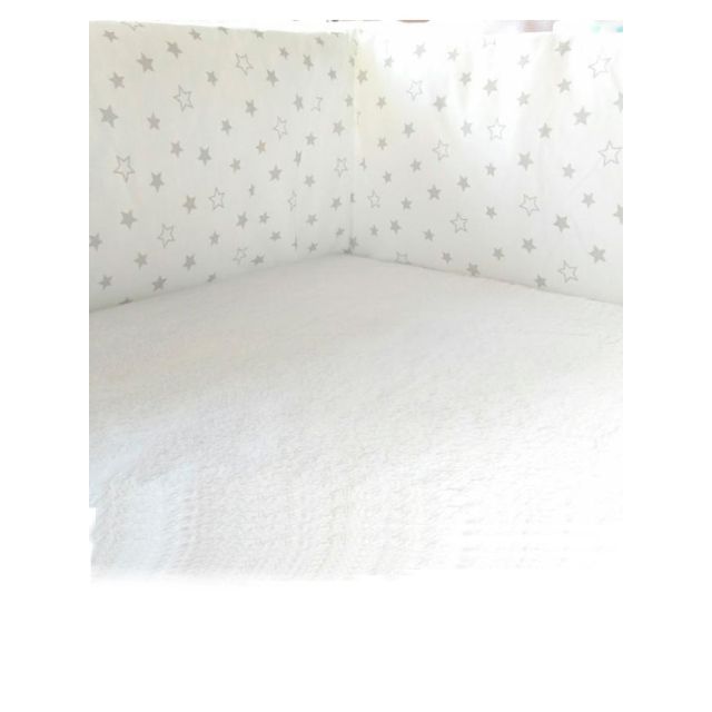 Jgo. Protectores de Cuna Algodón Estampado Estrella Gris - BLAUHOUSE