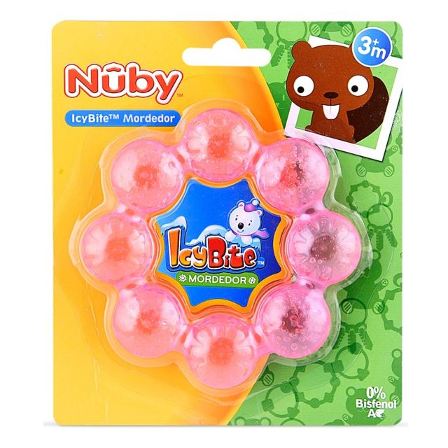 Mordedores para Bebés de 3 Meses Icybite Rosado Mordedor Nuby
