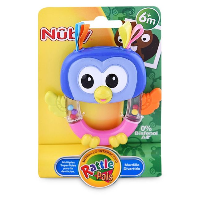 Mordedores para Bebés de 6 Meses Búho Rattle Pals Mordedor Nuby