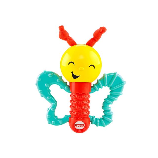 Sonajero Mordedor para Bebés de 3 meses Mariposa Risitas Fisher Price