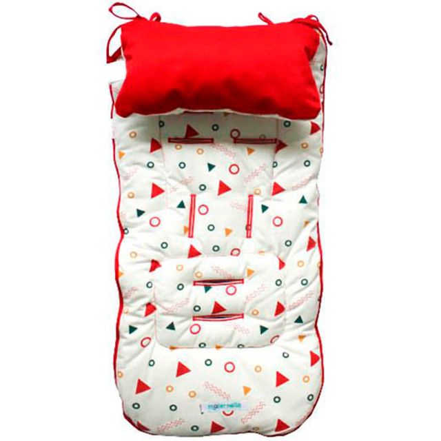 Maternelle Colchoneta para Coche Rojo Geométrico