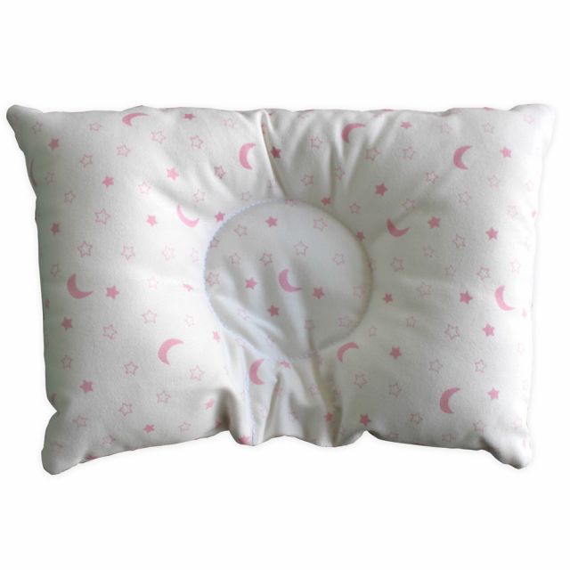 Maternelle - Almohadita Anti-Cabeza Plana Estrellas Rosa