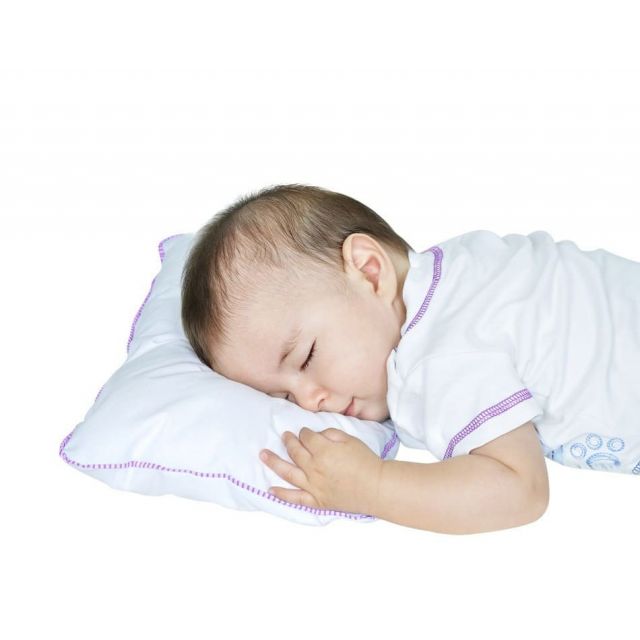 Maternelle - Almohadita Niño Antialérgica Blanco Lila Grande