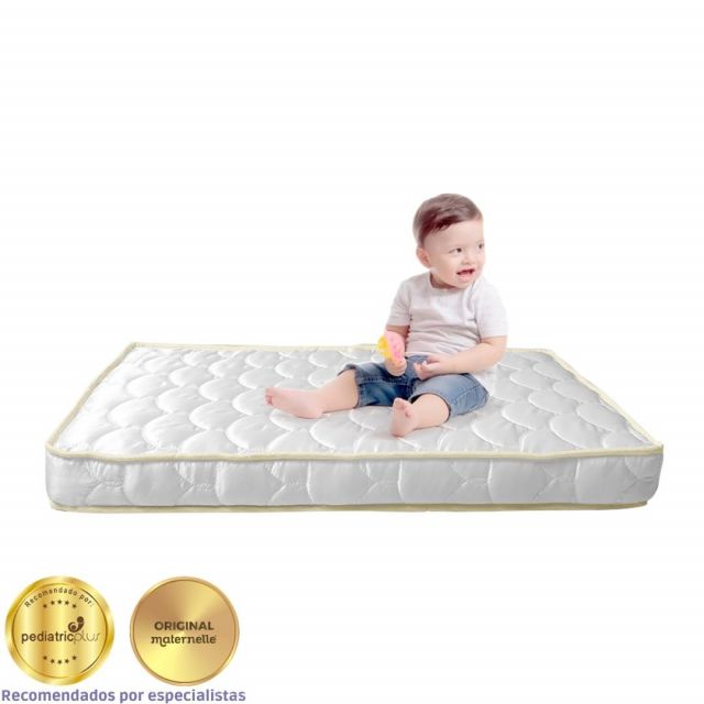 Maternelle - Colchón Estándar para Cuna Pack & Plack Grande Crema