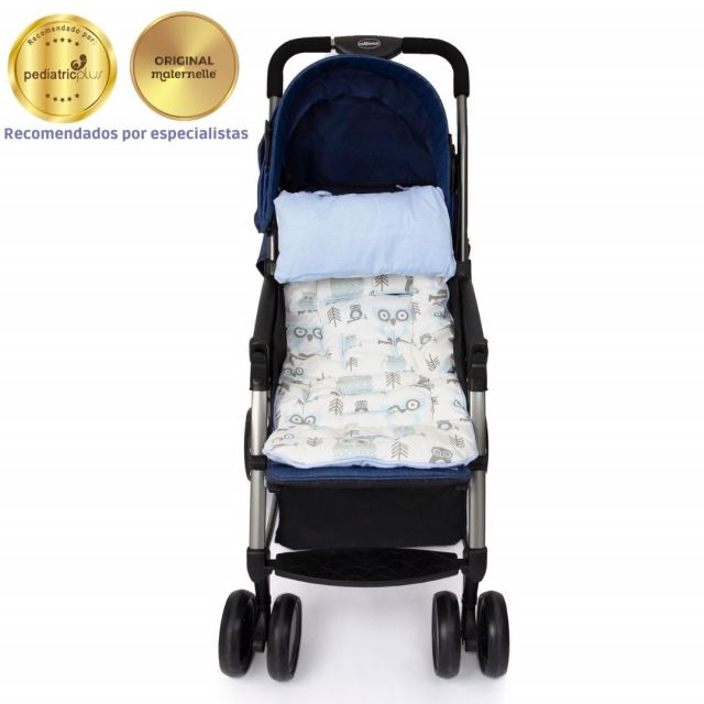 Maternelle Colchoneta para Coche Celeste Búho