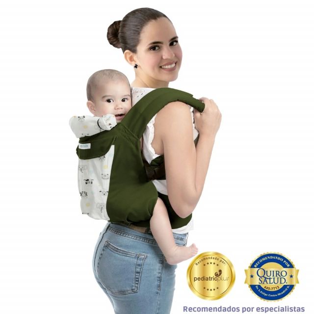Maternelle - Canguro Ergonómico Portabebes  4 en 1 Verde Militar ZOO
