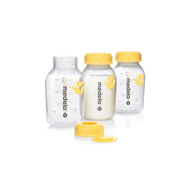 Pack 3 Botellas Recipientes para Almacenar Leche Materna 150 ml Breastmilk Bottles Medela