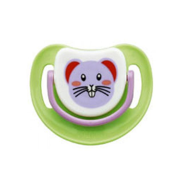 Chupón para Desarrollo Oral Paso 1 de 0 a 5m+ Verde Ratón Chupones Pigeon