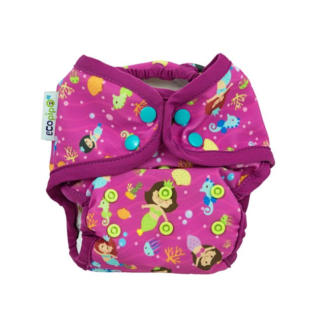 Ecopipo - Pañal Regulable  Ecológico Reutilizable  de Natación Fucsia Sirenas