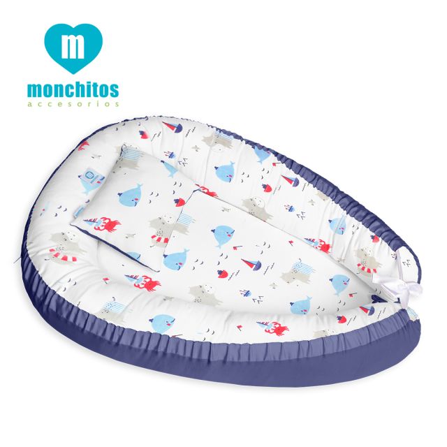 Nido Colecho Azul Velero (Hipo con Cangrejo) - Monchitos