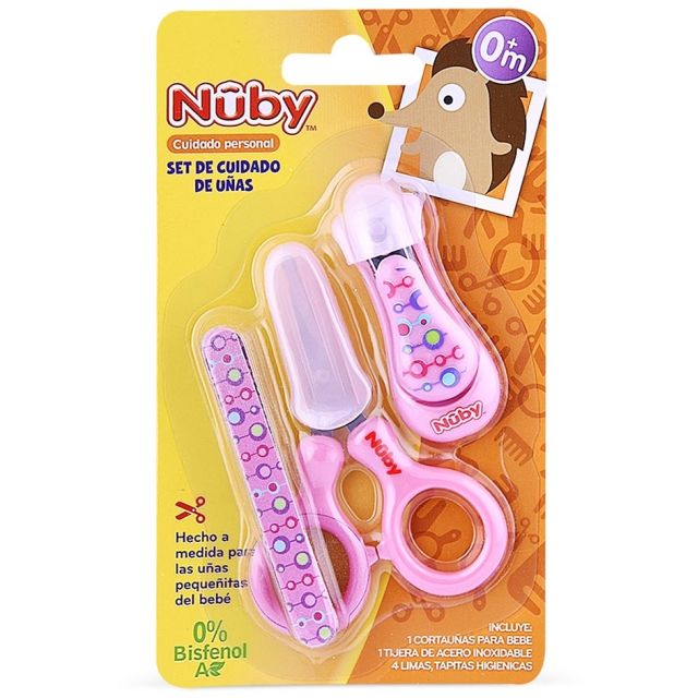 Nuby Set para Uñas de Bebés Rosado 0m+