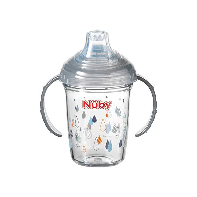 Vaso Tritan Cuberta Pp 240ml Para 4m+ Plomo Gotas  - Nuby 