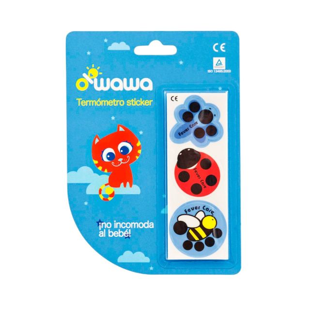 Owawa - Sticker Termómetro Abeja, mariquita y mariposa