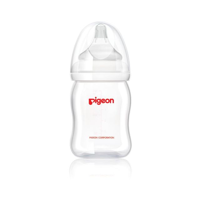 Biberón de Vidrio Para Recién Nacidos Anticólico 160ML de Pigeon Color Blanco