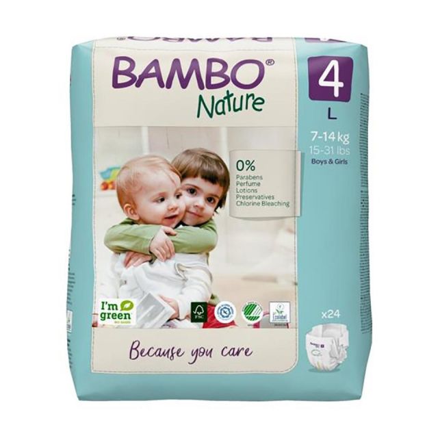 Bambo Nature - Paquete de Pañales Ecológicos Bambo Nature T4 Talla G