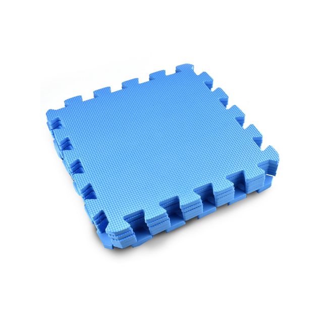 Piso Alfombra Antialérgica Gruesa X 6 Pzas. Azul con Celeste - Baby Gym