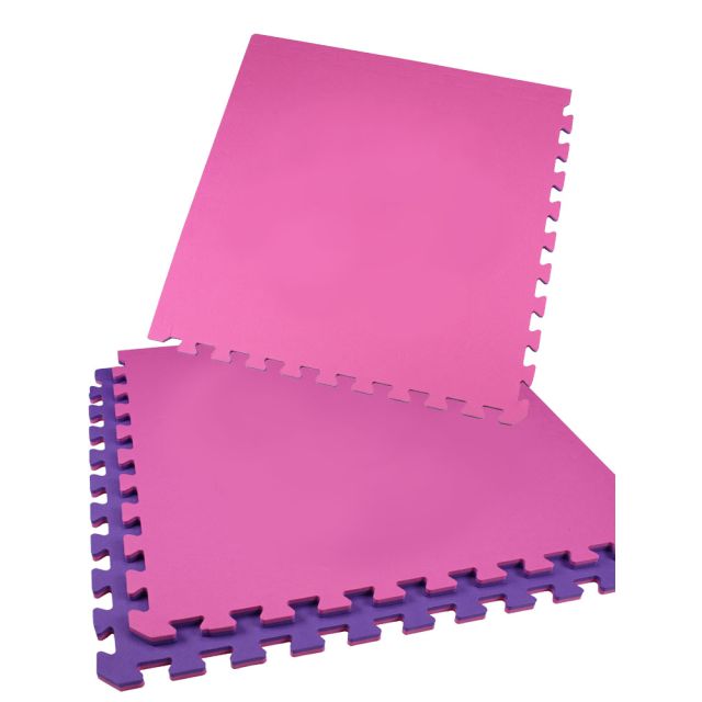 Piso Alfombra Antialérgica Gruesa x 6 Pzas. Rosa con Lila - Baby Gym