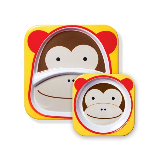 Skip Hop - Set de Plato & Bowl Zoo Mono