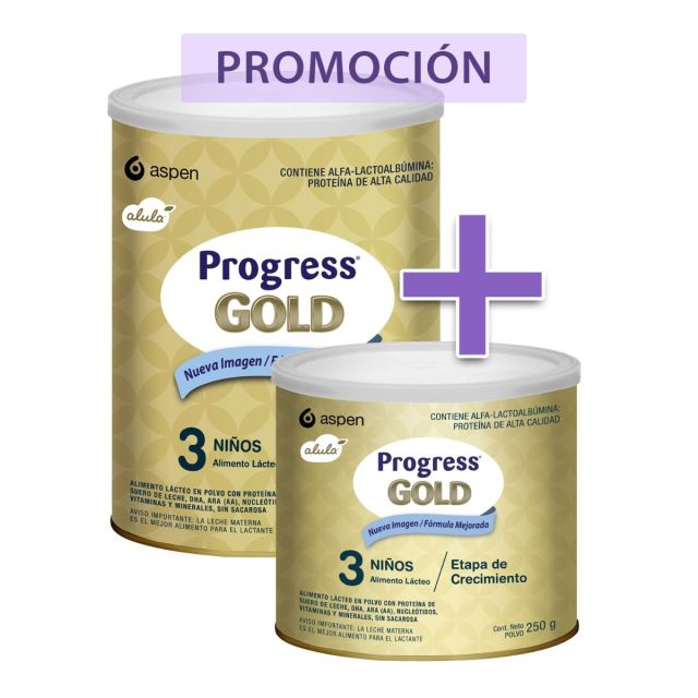 Fórmula Láctea de Crecimiento Progress Gold Alula 900g + 250gr GRATIS - Sanulac