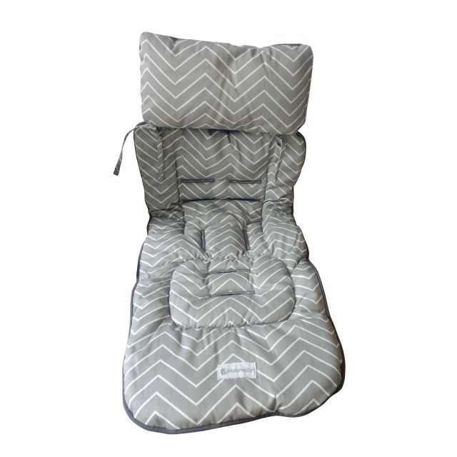 Maternelle - Colchoneta Protector de Coche para Bebé Gris Chevron