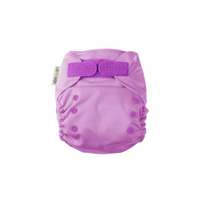 Ecopipo - Pañal Ecológico Reutilizable Unitalla Velcro Liso Lila 