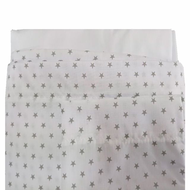 Sweetie Sábanas para Cuna 3 Piezas Gris Estrellas