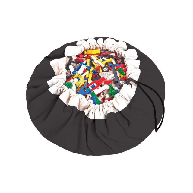 Alfombra Saco Guarda Juguetes Play & Go Negro y Rosado - Maternelle