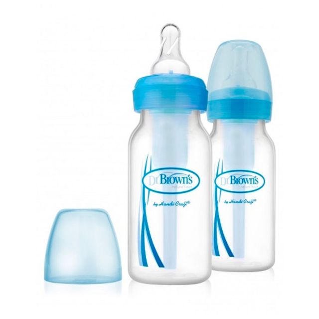 Pack 2 Biberones para Bebés Options 4oz/120ml B/Estrecha Azul Dr. Brown’s