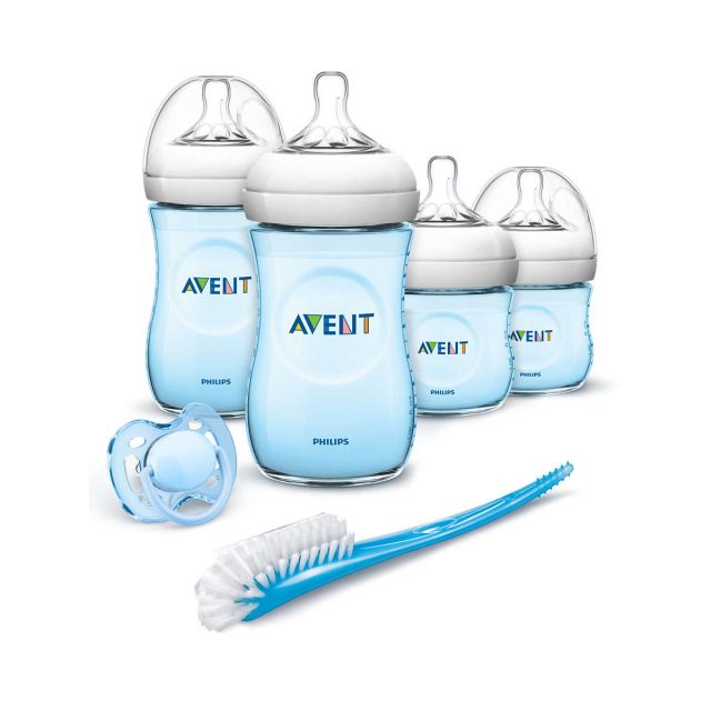 Avent - Set Regalo Biberones Natural para Bebé Recién Nacido Azul
