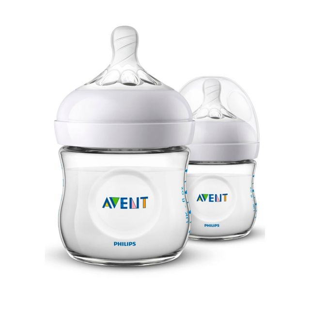 Biberones Avent para recien nacido / Pack x2 Biberon anticolico en forma de seno Natural 2.0 120ml / 4oz