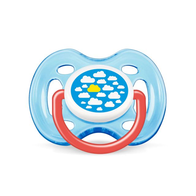 Philips Avent - Chupón Anatómico para Bebés 0 a 6 meses Azul Nubes
