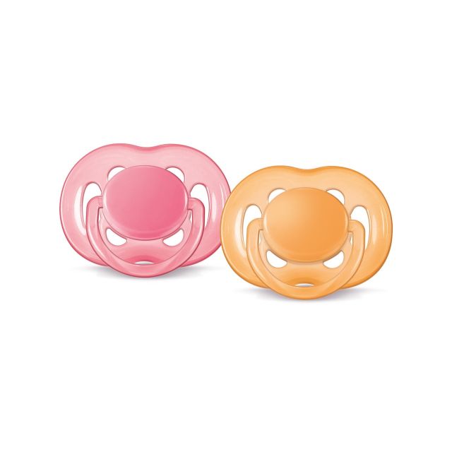 Avent - Chupón Free Flow para Bebés 6-18m Twin Pack Rosa