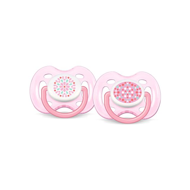 Avent - Chupón Flow Rosa Decorado para Bebés 0-6m BPA Free