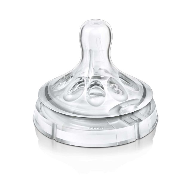Avent - SCF653/27 Tetina de Flujo Medio para bebé 3m+ Natural