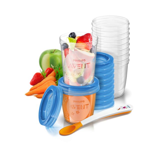 Philips Avent - Pack x20 Vasos de Almacenamiento para Comida 180ml + 240ml