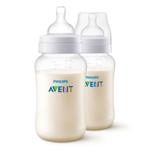 Pack 2 Biberones Anticólico / Antigases para Bebés Twin Pack de 11oz/ 330ml Avent