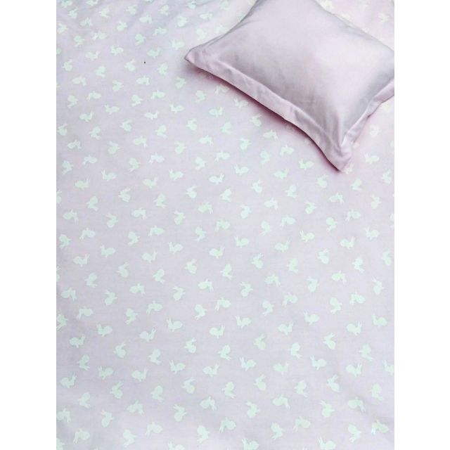 Set Edredón Pack&Play Estampado c/Funda Intercambiable Rosado Conejitos - BLAUHOUSE