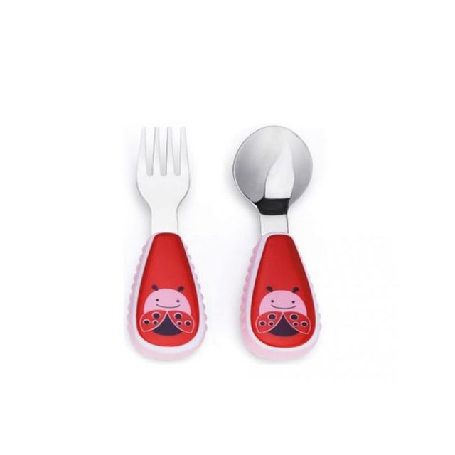 Skip Hop - Set Cuchara Y Tenedor Zoo Ladybug