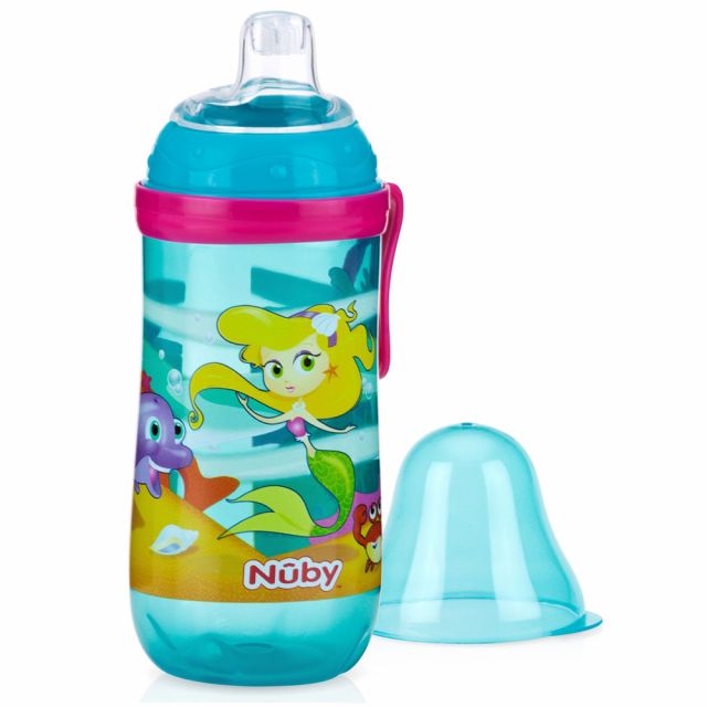 Vaso de Transición Boquilla de transición 360ml Silicona y Sport 6m+ Turquesa Nuby