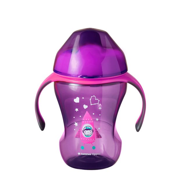 Vaso de Entrenamiento con Boquilla 8oz/230ml Niña Astronauta Morado Tomee Tippee