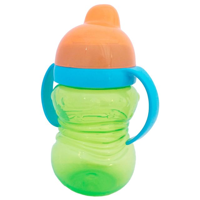 Mother's Assistant - Taza de Bebé Paso 1 con Boquilla Verde Tapa Naranja de 6m+