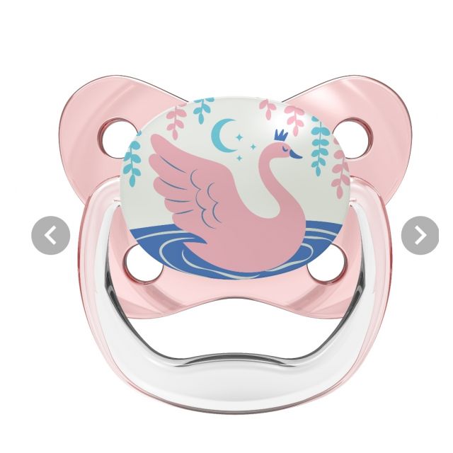 Dr. Browns - Chupón PreVent que Brilla en la Oscuridad Cisne Rosado 0 a 6 meses