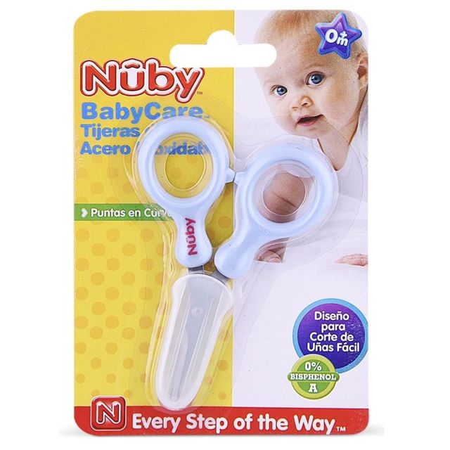Nuby Tijeras Corta uñas Para Bebé Celeste 0m+